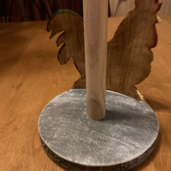 Country Rooster Paper Towel Holder - Picture 3 of 5